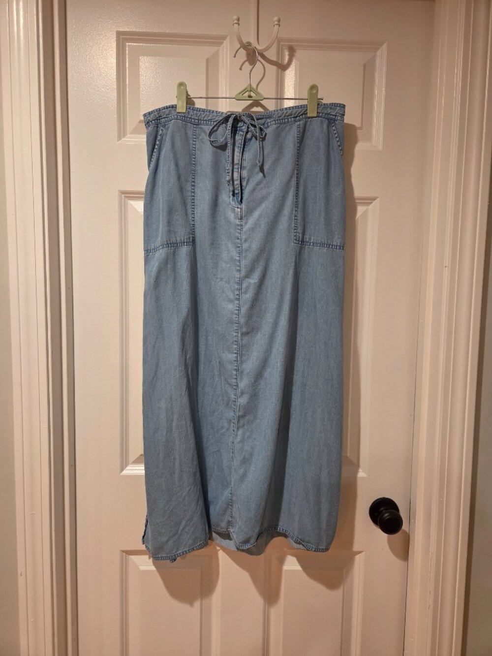 Light Denim Maxi Skirt